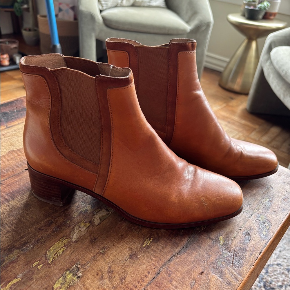 Madewell Brown Leather Heeled Boots